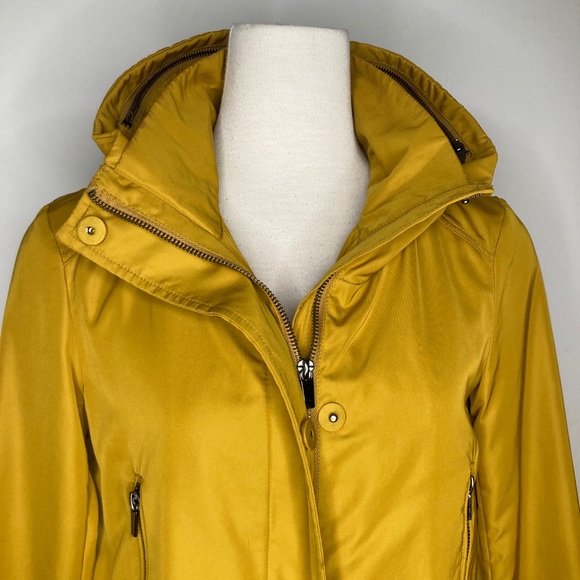 Zara mustard peplum rain coat XSM - Picture 10 of 10